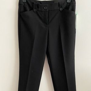 NWT Nine West Front Zip Black Pants With Front & Back Pockets Sz 8P